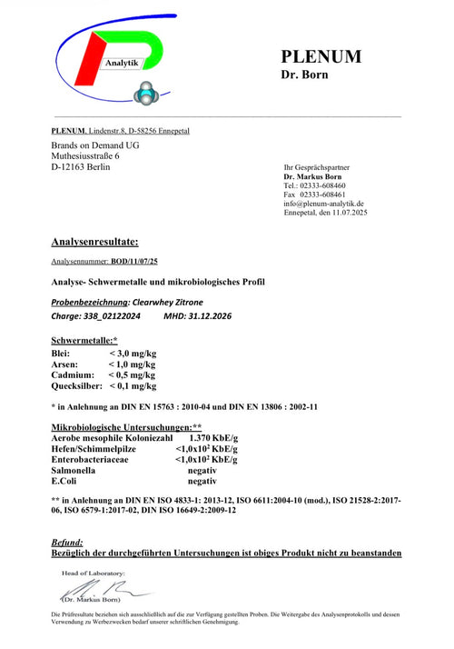 Clear Whey Protein Eistee Pfirsich - 500g