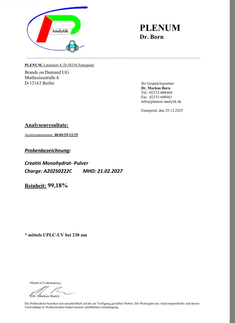 Kreatin Monohydrat - 1000g Doypack