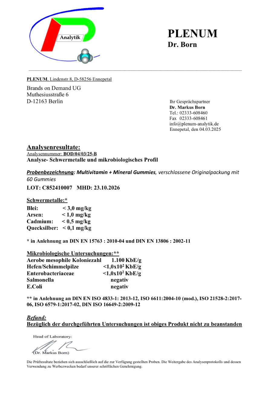 Multivitamin + Mineral Gummies - 60 Stk.